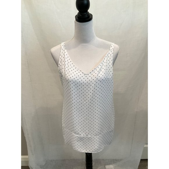 Chico's  2 pc Blouse Tank Black/White Polka dot size 1 8/10 - Picture 3 of 7